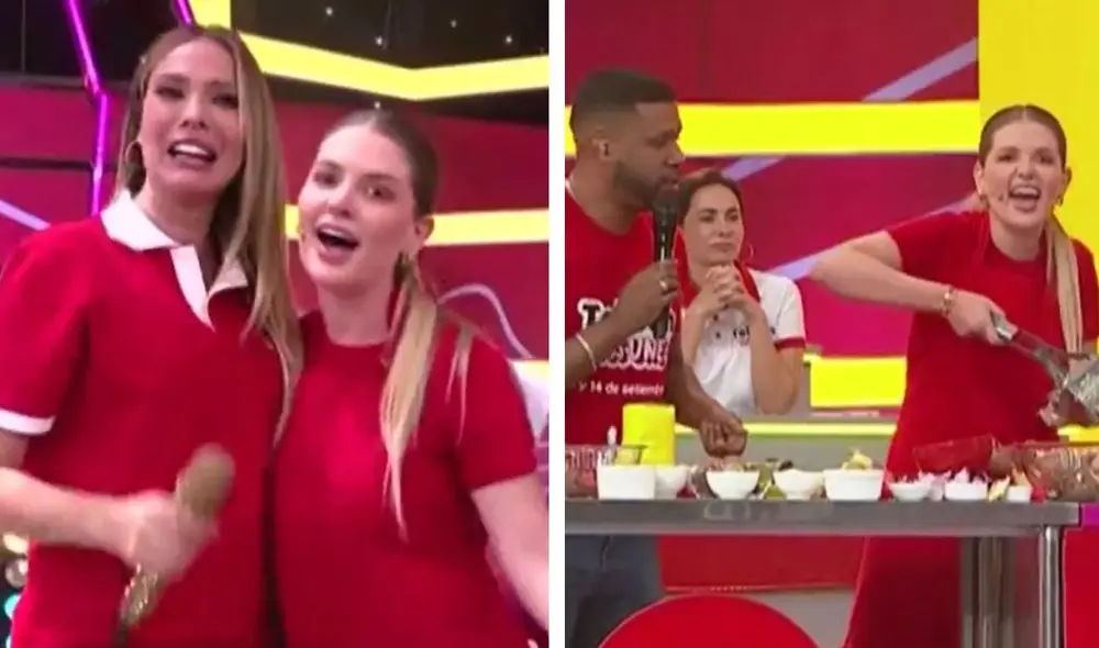 Edson trolea a Brunella en la Teletón 2024. Foto: composición LR/ América TV