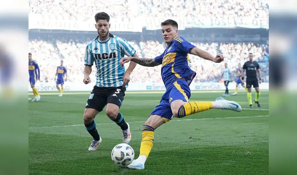 Racing estuvo cerca de anotar el 2-1 ante Boca Juniors. Foto: X/Boca Juniors.