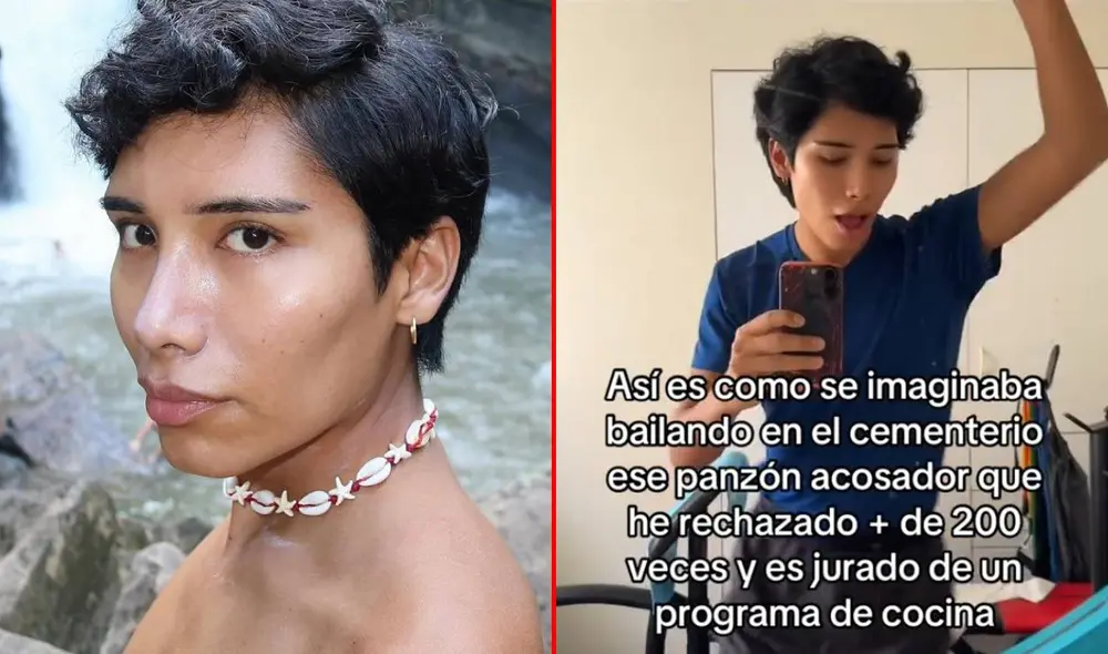 Angelo Alejos sorprendió a sus seguidores al revelar que un conocido personaje de la TV le escribe constantemente. Foto: composición LR/Instagram/captura TikTok