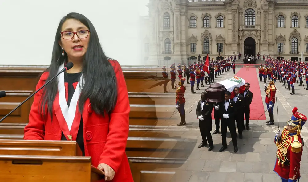 Ruth Luque contra los "honores de Estado" otorgados a Alberto Fujimori. Foto: composición LR/John Reyes/La República Ruth Luque contra los "honores de Estado" otorgados a Alberto Fujimori. Foto: composición LR/John Reyes/La República
