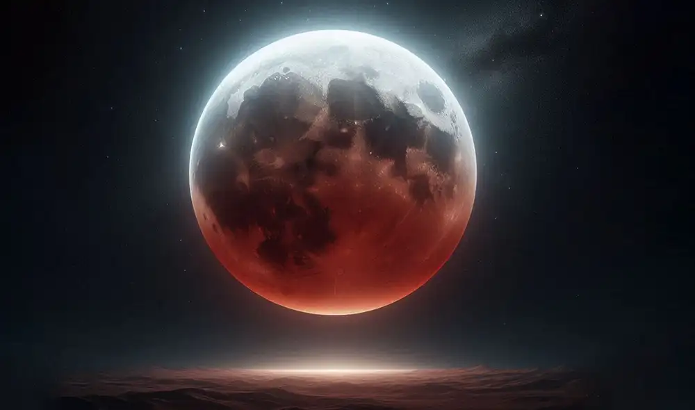 El eclipse de SEPTIEMBRE se verá en todo el continente de América y parte de Asia. Foto: DALL E