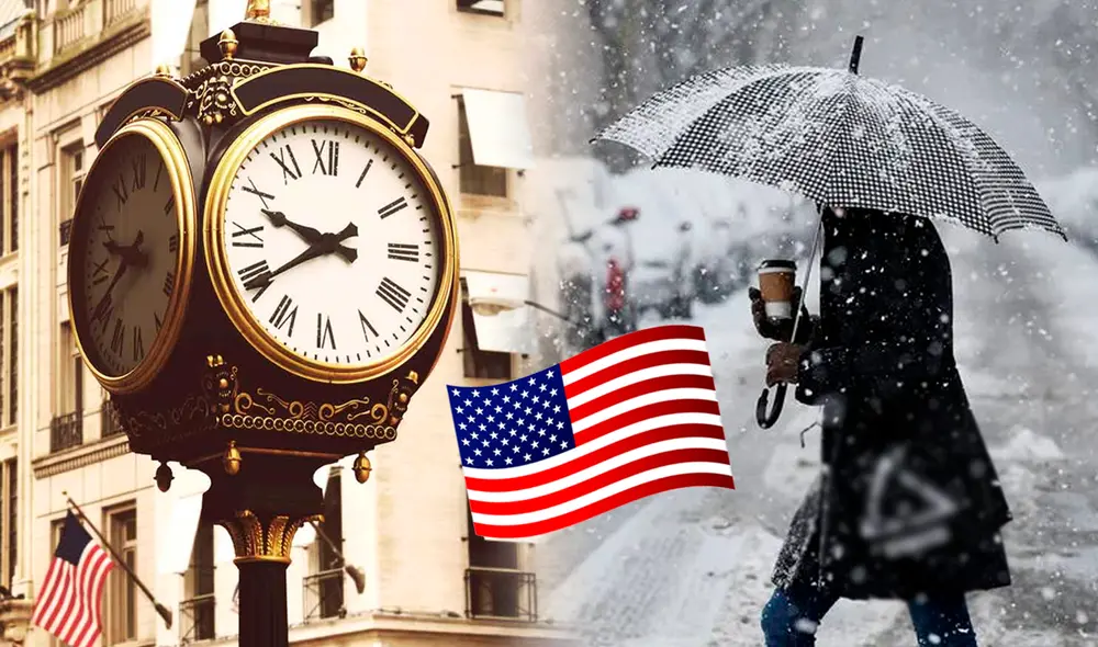 Descubre a qué territorios de Estados Unidos afecta el cambio de horario de 2024. Foto: composición LR/EFE.