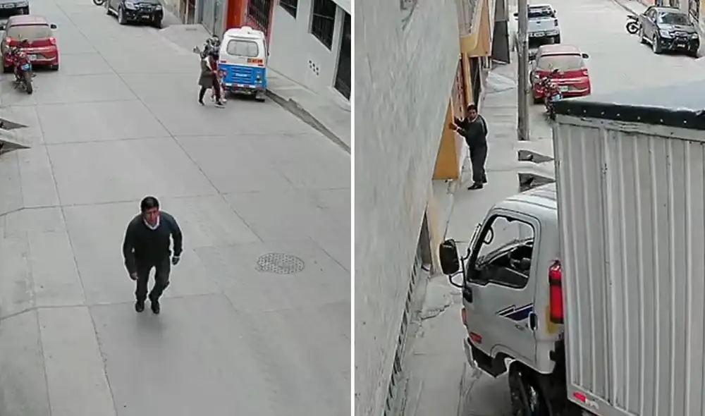 Hombre logró salvarse de accidente. Foto: composición LR/ captura de TikTok