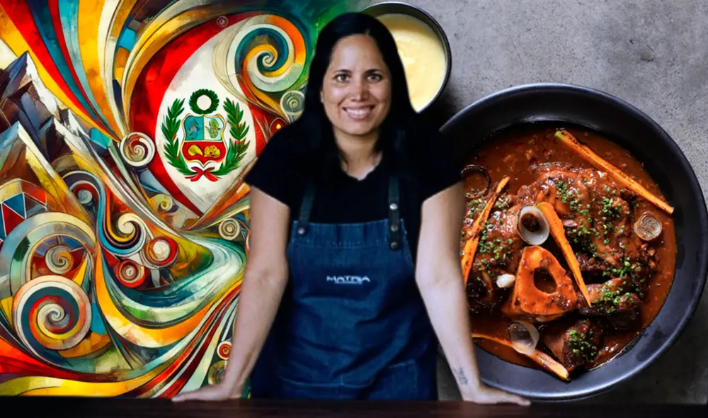 Estudió Pintura en la PUCP, viajó a España, pero volvió a Perú para ser una de las chefs peruanas más reconocidas en el mundo. Foto: composición LR / Matria / ChatGPT