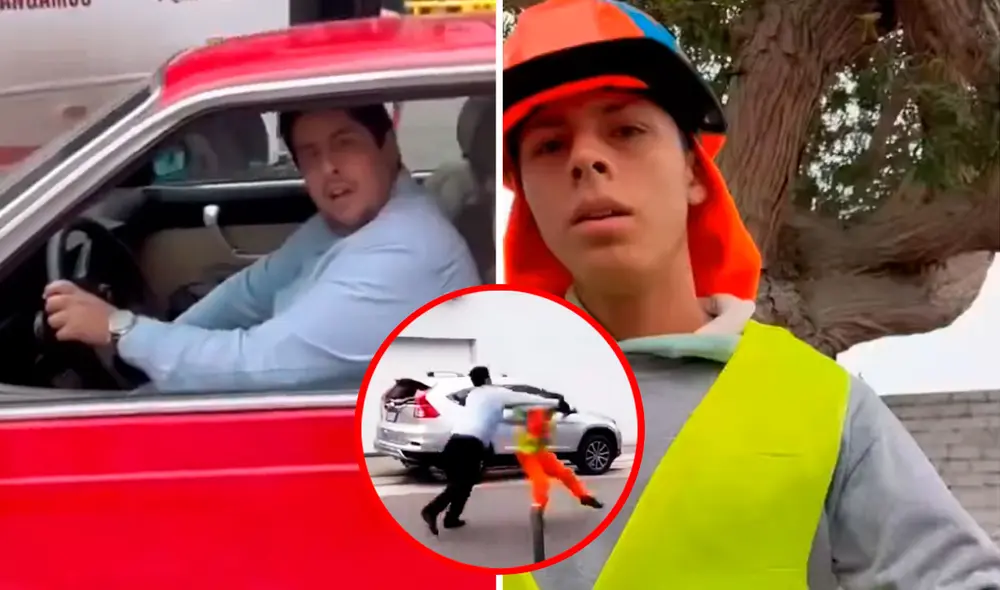 El chofer indicó que el trabajador se dirigió a él de manera prepotente y que supuestamente arrebató sus lentes de la cara. Foto: composición LR/captura Twitter/Instagram