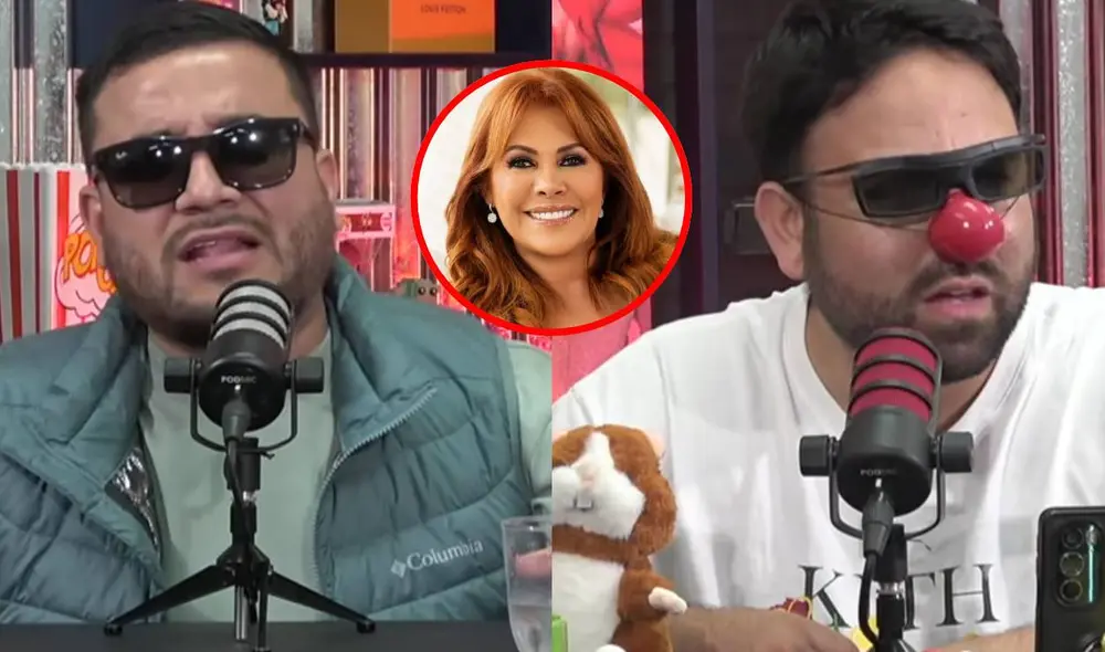 John Tirado y Gianfranco Pérez fueron invitados al podcast que tiene Magaly Medina en su canal de YouTube. Foto: composición LR/captura/Instagram Magaly Medina John Tirado y Gianfranco Pérez fueron invitados al podcast que tiene Magaly Medina en su canal de YouTube. Foto: composición LR/captura/Instagram Magaly Medina