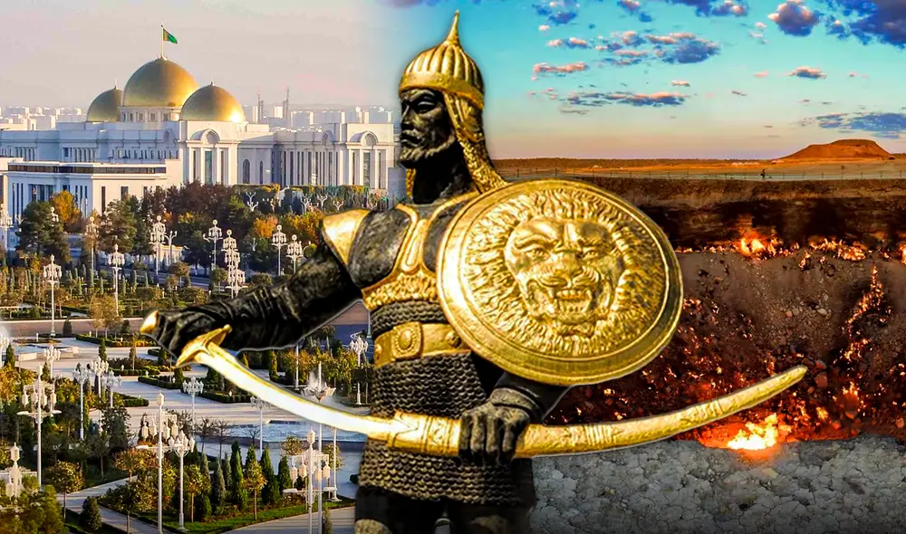 Turkmenistán se destaca como un país enigmático con extravagantes normas, desde la obligación de conducir coches blancos hasta la prohibición del ballet y la ópera. Foto: composición LR Turkmenistán se destaca como un país enigmático con extravagantes normas, desde la obligación de conducir coches blancos hasta la prohibición del ballet y la ópera. Foto: composición LR