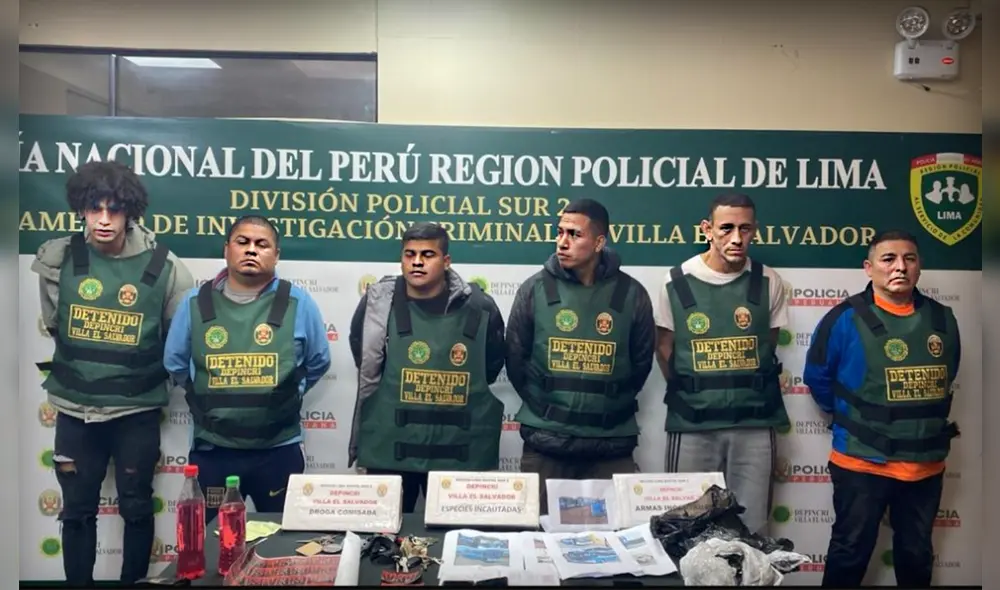 Banda de extorsionadores capturada por la PNP. Foto: composición LR/difusión.