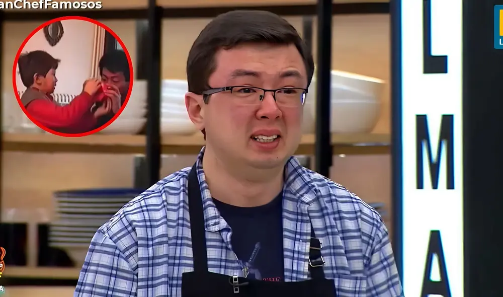 Phillip Chu Joy romper en llantos al recordar a su padre. Foto: composición LR/ captura 'El Gran Chef Famosos' Phillip Chu Joy romper en llantos al recordar a su padre. Foto: composición LR/ captura 'El Gran Chef Famosos'