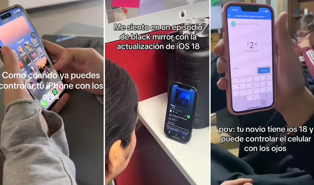 Además del seguimiento ocular, iOS 18 trae consigo una serie de funcionalidades que mejoran la experiencia del usuario. Foto: Composición LR | TikTok.