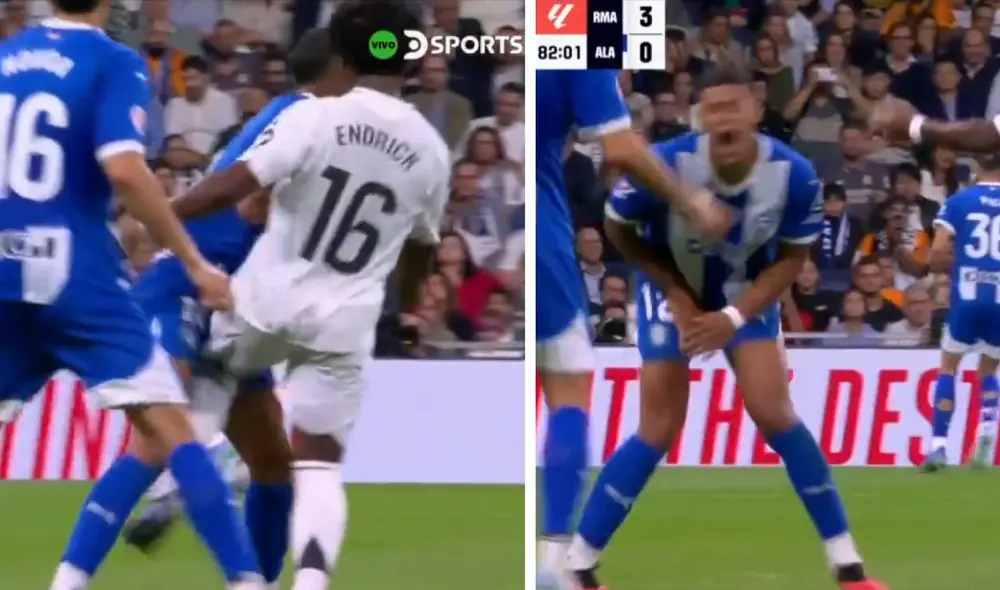 Endrick ingresó en el segundo tiempo en la victoria del Real Madrid ante Alavés. Foto: captura/DSports