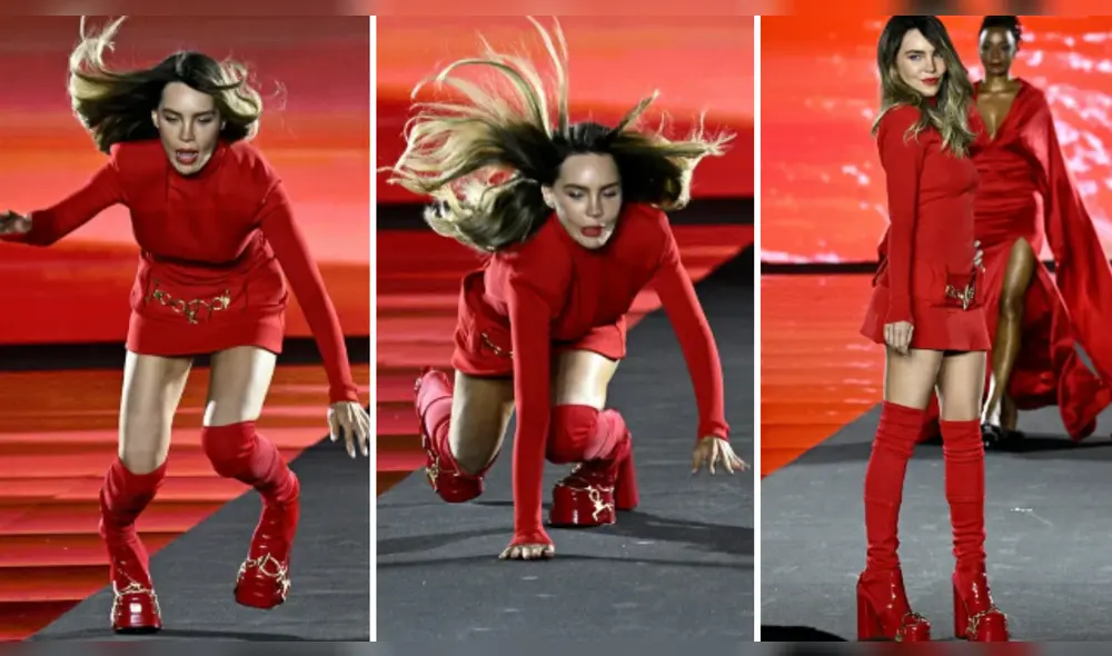 Belinda, reconocida cantante protagoniza peculiar caída durante evento. Foto: Composición LR/Difusión