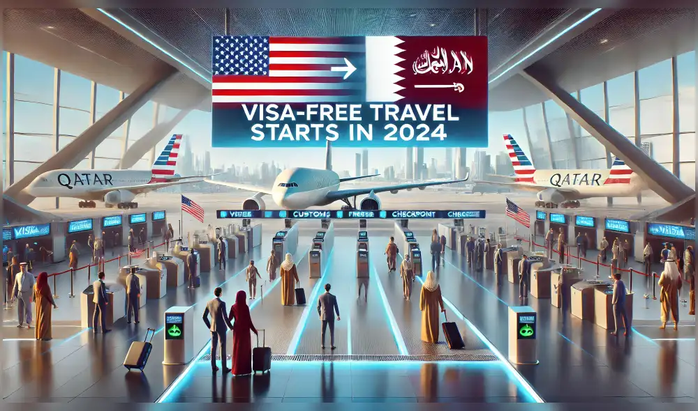 A partir de 2024, los ciudadanos de Catar podrán ingresar a Estados Unidos sin necesidad de la Visa Waiver. Foto: IA A partir de 2024, los ciudadanos de Catar podrán ingresar a Estados Unidos sin necesidad de la Visa Waiver. Foto: IA