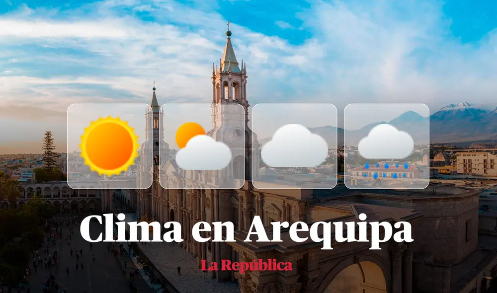 Clima en Arequipa, vía Senamhi HOY, 7 de enero Clima en Arequipa, vía Senamhi HOY, 7 de enero