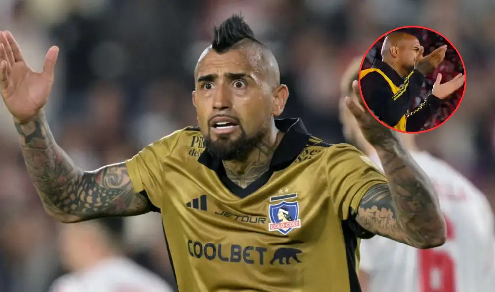 Los gestos provocadores el mediocampista chileno incomodaron rápidamente a los hinchas "millonarios". Foto: Composición La República