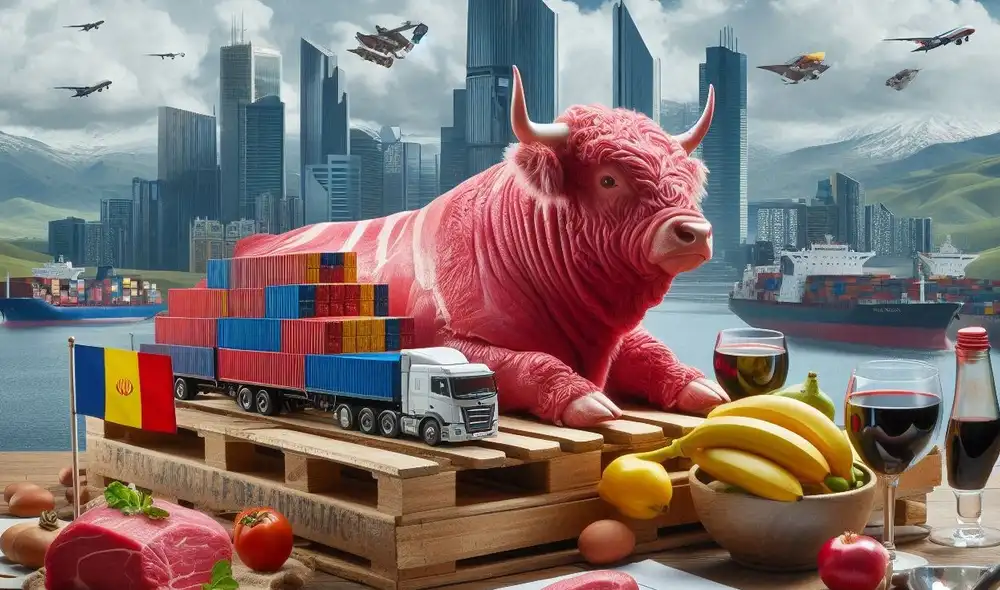 El Instituto Colombiano Agropecuario (ICA), junto con el Instituto Nacional de Vigilancia de Medicamentos y Alimentos (Invima), ha obtenido la aprobación para exportar carne bovina a la República Islámica de Irán. Foto vía IA Microsoft