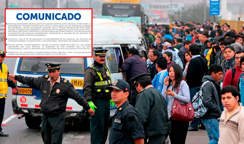 La ATU dispuso de nuevos horarios para todos sus servicios por el paro. Foto: composición/LR