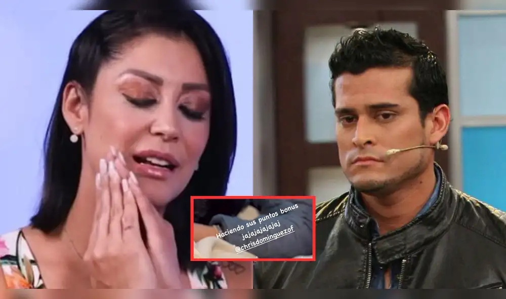 Karla Tarazona muestra como la cuida Christian Domínguez mientras está internada. Foto: Composición LR