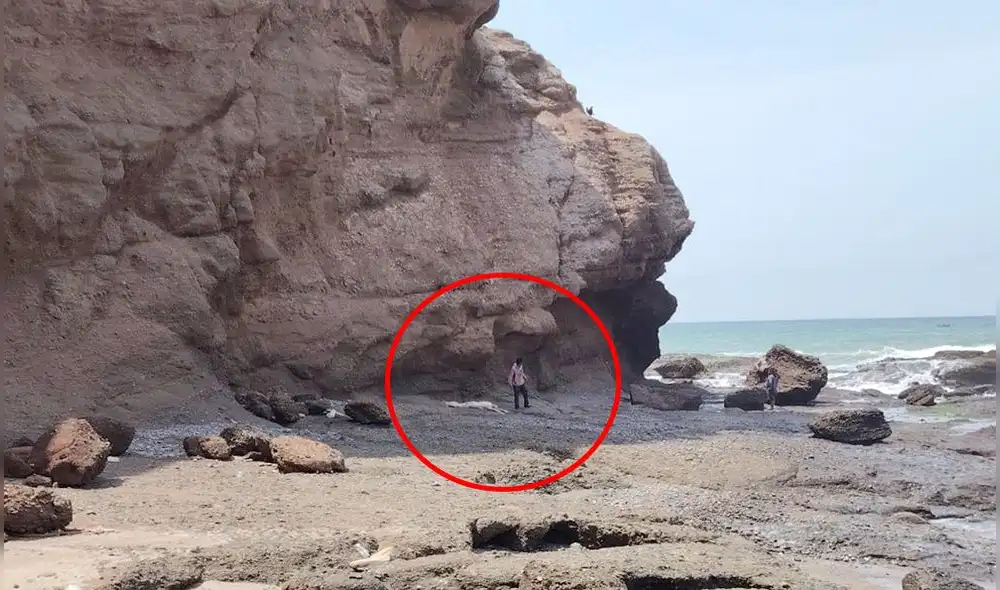 Piura. Cadáver yacía abandonado en playa. Foto: PNP