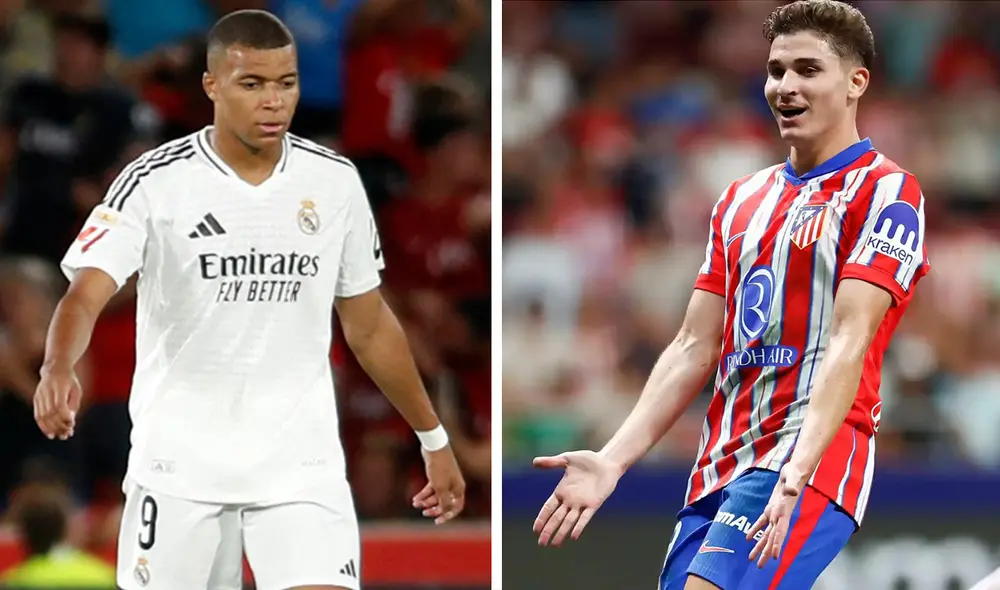 Kylian Mbappé se perderá su primer derbi, a diferencia de Julián Álvarez. Foto: composición de LR/AFP/Atlético de Madrid Kylian Mbappé se perderá su primer derbi, a diferencia de Julián Álvarez. Foto: composición de LR/AFP/Atlético de Madrid