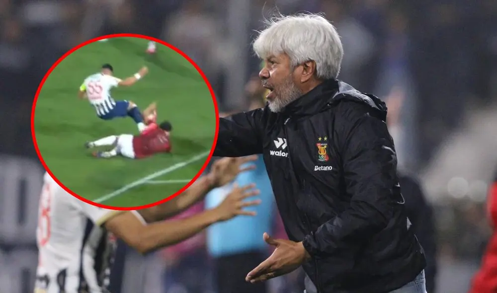 Marco Valencia habló en conferencia de prensa sobre las decisiones del árbitro Bruno Pérez. Foto: composición L1 Max/La República