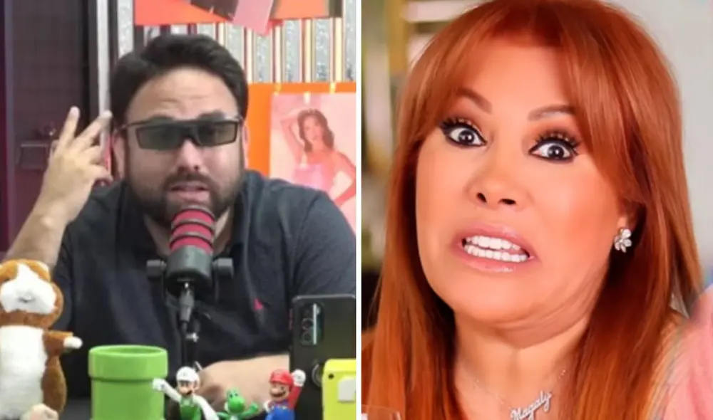 Gianfranco Pérez cuestionó a producción de Magaly Medina tras error en vivo. Foto: composición LR