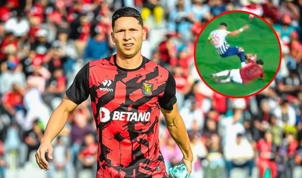 Martínez consideró que Zambrano pudo haber evitado pisar a Archimbaud en la jugada en cuestión. Foto: composición de LR/FBC Melgar/captura de L1 Max