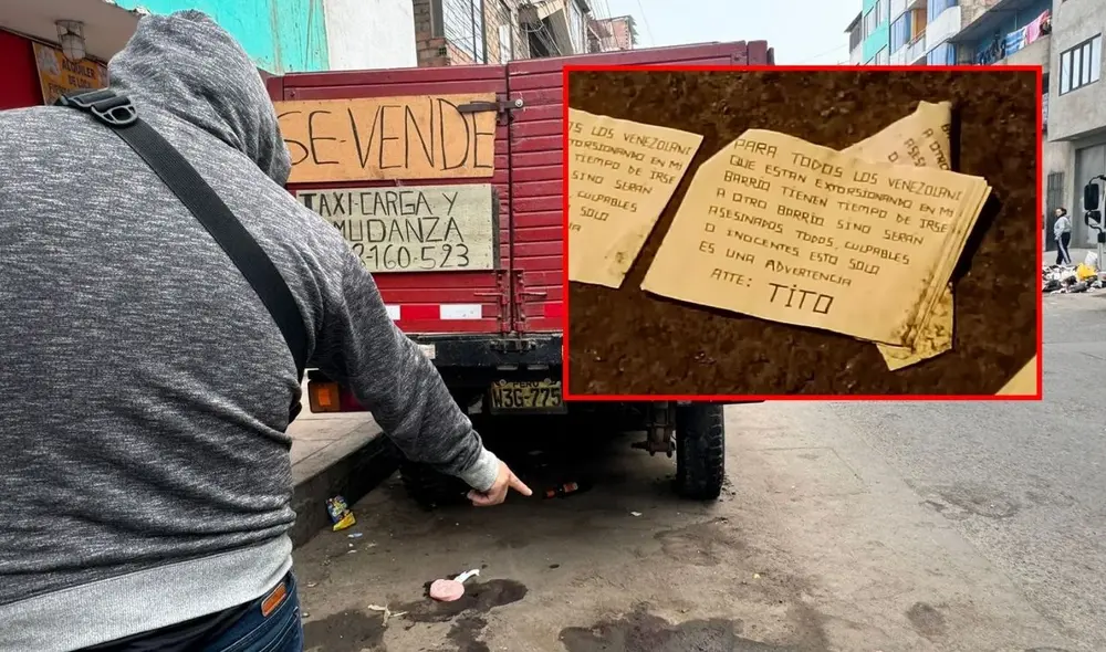 La Policía encontró una carta de amenaza vinculada a alias 'Tito', evidenciando un posible acto de extorsión. Foto: Marcia Chahua/LR La Policía encontró una carta de amenaza vinculada a alias 'Tito', evidenciando un posible acto de extorsión. Foto: Marcia Chahua/LR