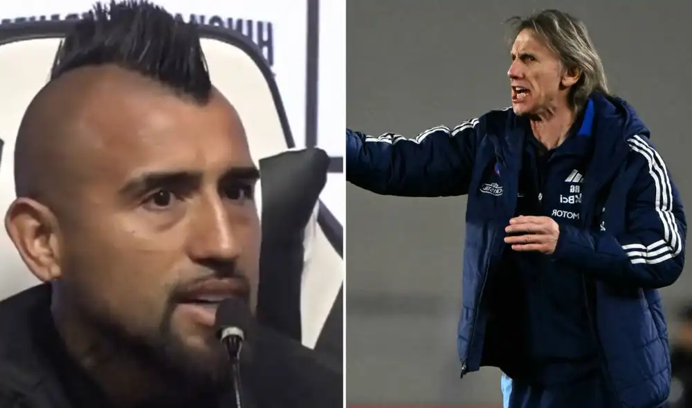 Arturo Vidal hasta ahora no ha sido convocado por Ricardo Gareca en Chile. Foto: composición LR