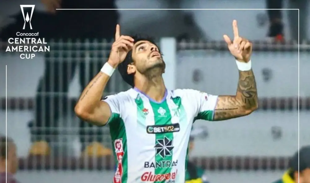 Santiago Gómez fue la gran figura de Antigua con un doblete ante Deportivo Saprissa. Foto: Concacaf