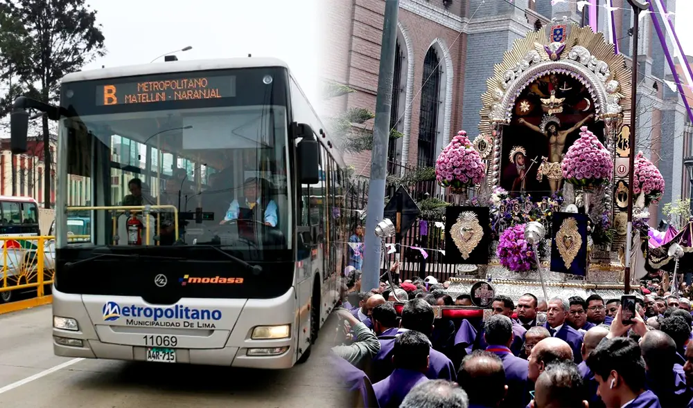 La Autoridad de Transporte Urbano detalla las rutas en el primer recorrido del Señor de Milagros. Foto: composición LR/Andina