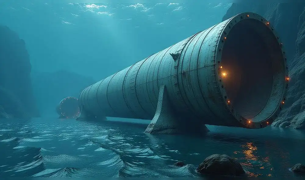 El Telescopio de Neutrinos del Mar Tropica será el más grande del mundo, y utilizará un diseño único para detectar neutrinos de alta energía desde las profundidades del océano. Foto: IA ChatGPT