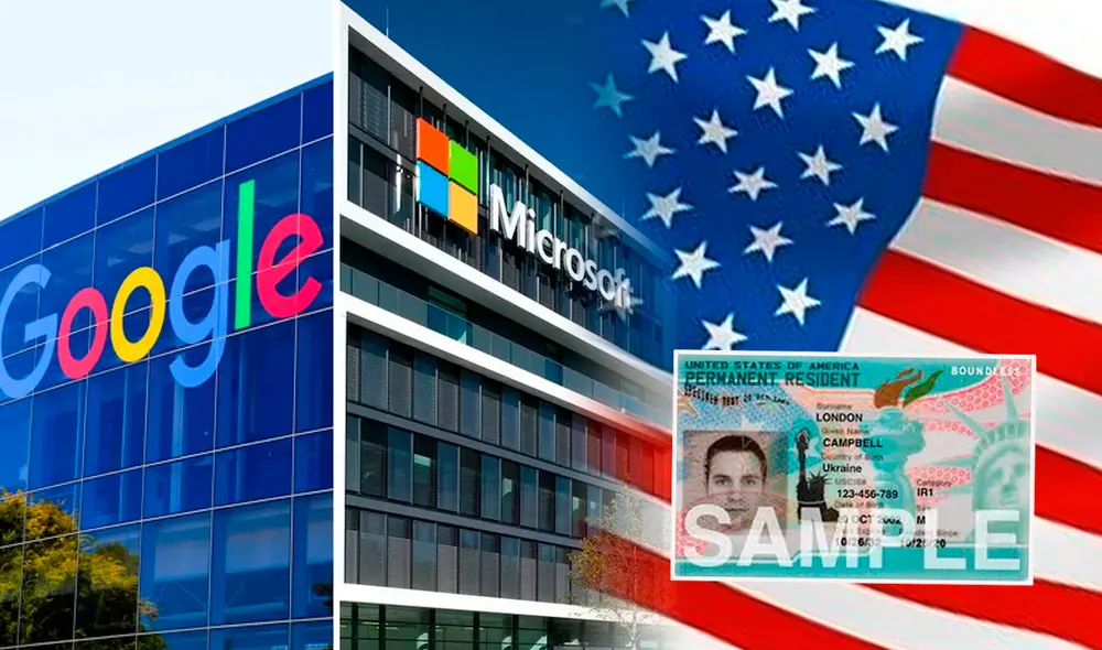 El gobierno de Estados Unidos podría hacer cambios en favor de inmigrantes que trabajen para Google y Microsoft. Foto: composición LR/ USCIS.