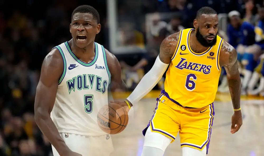 Lebron James y el escolta Anthony Edwards chocarán en atractivo partido amistoso | Composición/Foto: La República Lebron James y el escolta Anthony Edwards chocarán en atractivo partido amistoso | Composición/Foto: La República