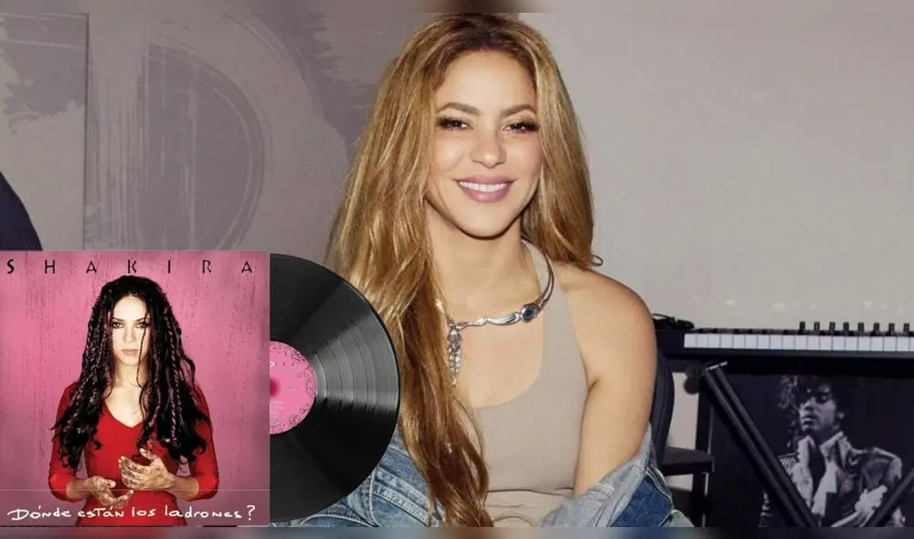 ¿Dónde están los ladrones? (1998). “El revolucionario álbum de Shakira. Foto: Composición/ LR ¿Dónde están los ladrones? (1998). “El revolucionario álbum de Shakira. Foto: Composición/ LR
