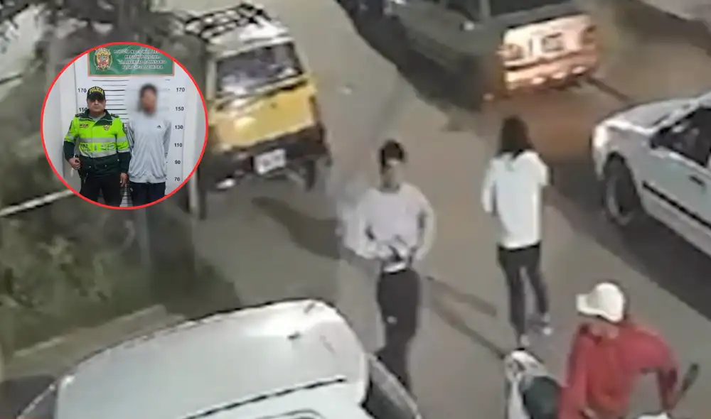 Tras haber cometido los actos violentos, el escolar fue capturado por las autoridades y llevado a la comisaría. Foto: Composición La República Tras haber cometido los actos violentos, el escolar fue capturado por las autoridades y llevado a la comisaría. Foto: Composición La República