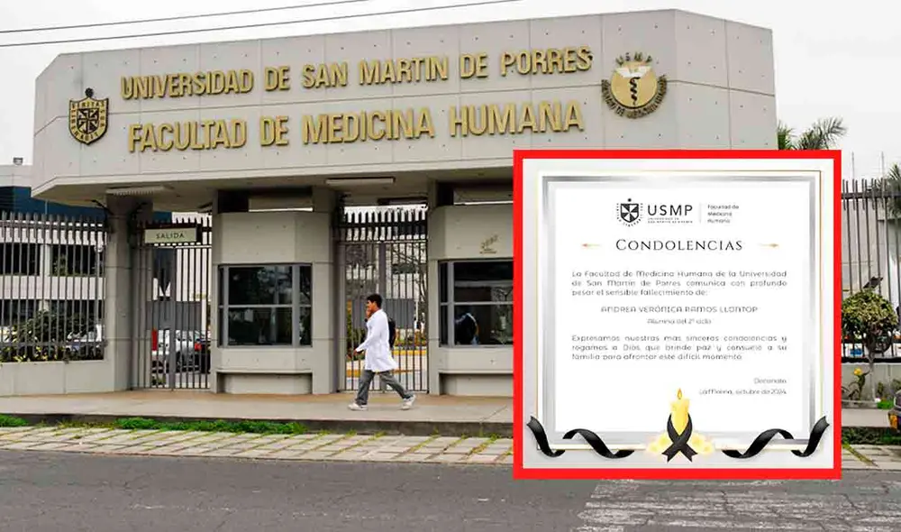 Fallece estudiante de medicina en USMP. Foto: USMP Fallece estudiante de medicina en USMP. Foto: USMP
