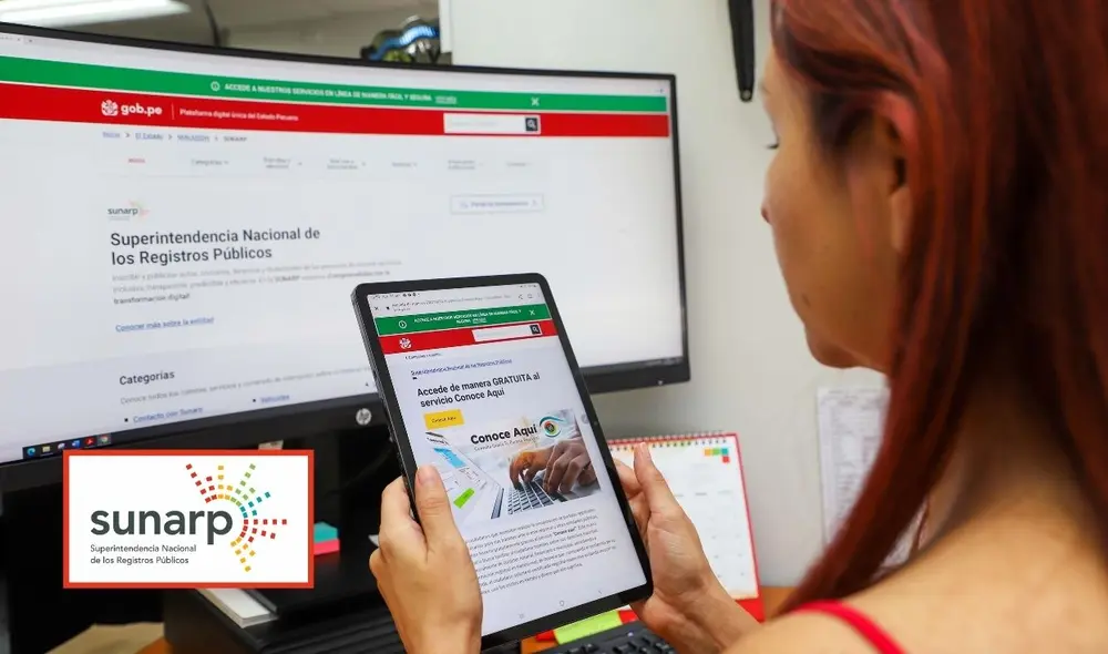 “CONOCE AQUÍ” de Sunarp permite acceder gratuitamente al contenido de las partidas registrales. Foto: Gob.pe/Sunarp