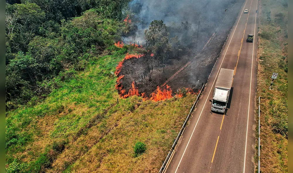 Incendio forestal con camino al Cusco arrasa con 30 hectáreas matando animales silvestres. Foto: Paolo Peña-LR.