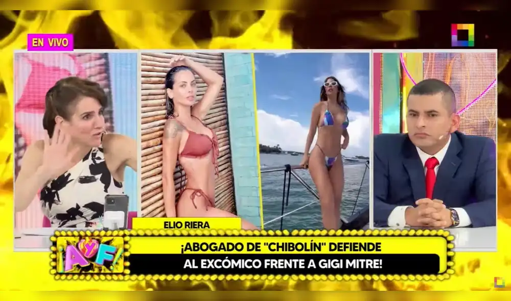 Gigi Mitre hizo un recorrido por las figuras del espectáculo a las que defiende Elio Herrera. Foto: Captura Willax