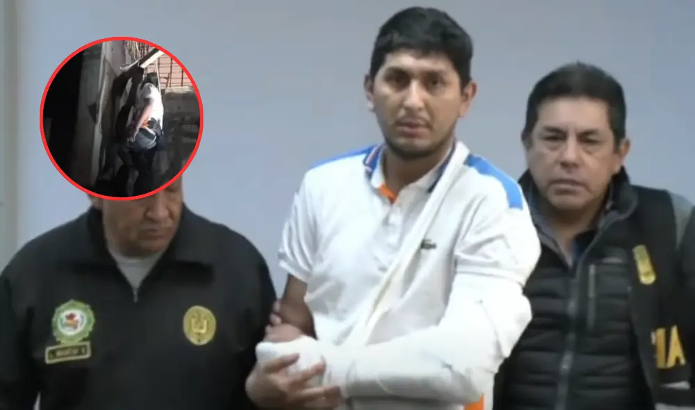 El delincuente fue capturado cuando pretendía huir hacia una vivienda contigua. Foto: Composición La República El delincuente fue capturado cuando pretendía huir hacia una vivienda contigua. Foto: Composición La República