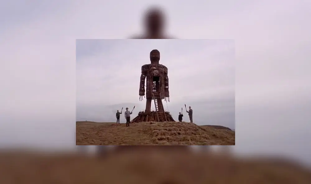 "El hombre de mimbre". "El hombre de mimbre".