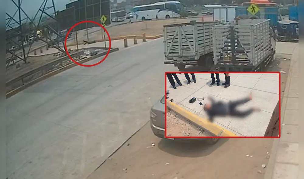 Momento exacto en que el delincuente es abatido. Foto: composición LR/Dayanna Huerta