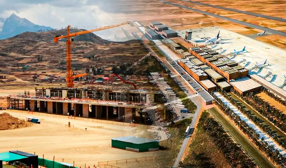 Para el próximo año se ha destinado S/454 millones para continuar con las obras del aeropuerto de Chinchero. Foto: composición/LR/MTC