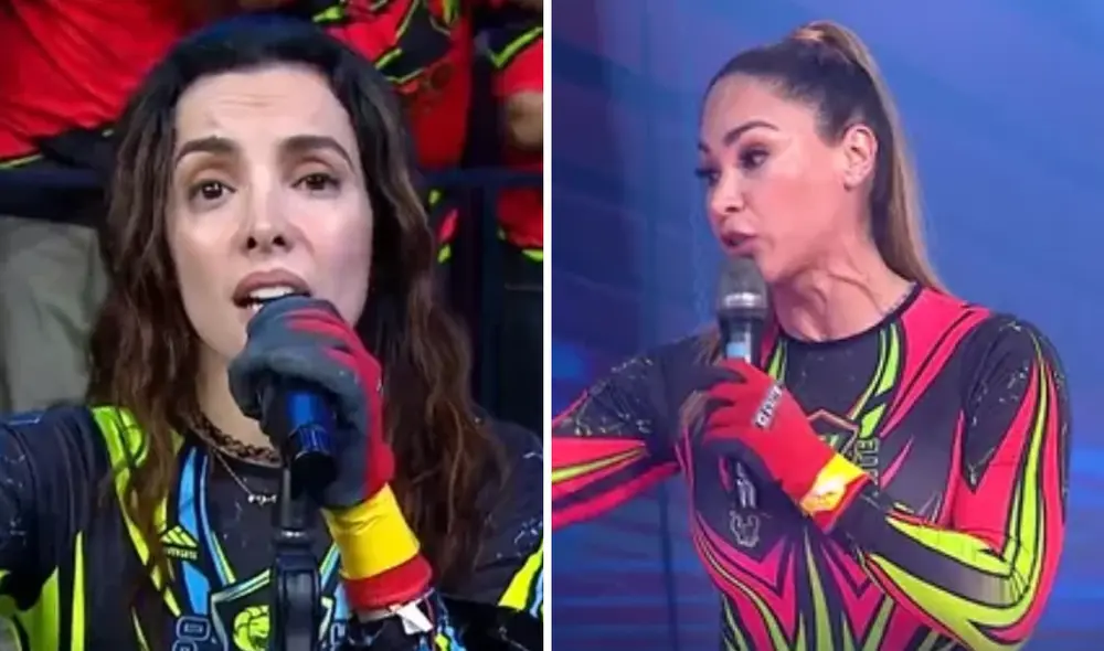 Rosángela Espinoza y Melissa Loza se pelean en 'Esto es guerra' tras el retorno de la 'Diosa'. Foto: composición LR/captura de América TV Rosángela Espinoza y Melissa Loza se pelean en 'Esto es guerra' tras el retorno de la 'Diosa'. Foto: composición LR/captura de América TV