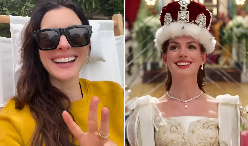 La actriz Anne Hathaway interpretó a Mia por última vez en 'El diario de la princesa 2' en 2004. Foto: composición LR/Instagram/Disney
