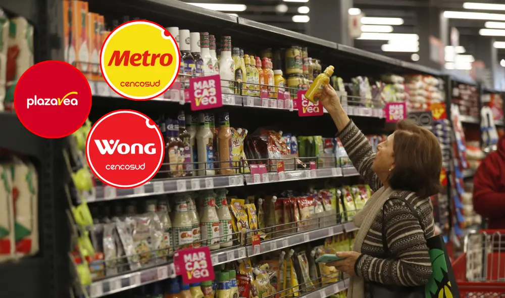 Supermercados Peruanos gestiona actualmente un total de 1,204 tiendas. Foto: composición LR/Andina/Metro/Plaza Vea/Wong
