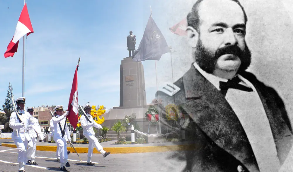 Dos blindados y tres corbetas de la armada chilena aguardaron a la flota peruana en la mañana del 8 de octubre. Foto: composición LR/Andina