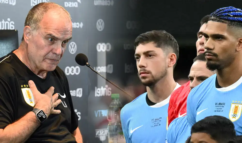 Marcelo Bielsa asumió las riendas de la selección uruguaya en el 2023. Foto: composición LR/AFP