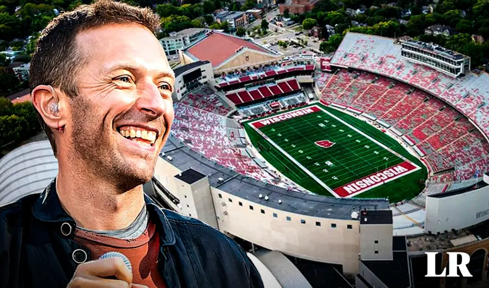 Camp Randall realizará su primer concierto en 30 años con Coldplay. Foto: composición LR/ Billboards / UW Athletic